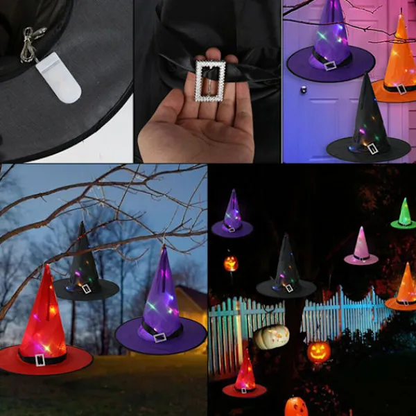 Halloween-hatt LED-lysande häxhatt Harry Potter magisk hatt> Huvudbonader