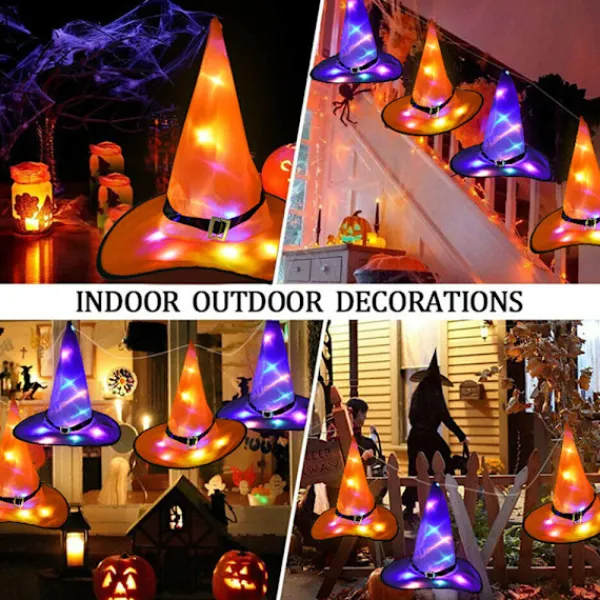 Halloween-hatt LED-lysande häxhatt Harry Potter magisk hatt> Huvudbonader