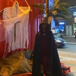 Halloween-kappa för Döden, Vampyr, Häxa, Festdräkt för Vuxna och Barn, Svart Kappa> Dräkter