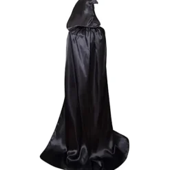 Halloween-kappa för Döden, Vampyr, Häxa, Festdräkt för Vuxna och Barn, Svart Kappa><noscript><img width=