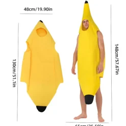 unbranded Halloween-kostym bananformad sminkuppträdande kostym banan kostym mjuk och bekväm> Dräkter