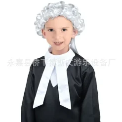 Bluedio Halloween-kostym barnrollspel kostym brandman kostym lek hus festivalföreställning kläder en-delad leverans Lawyer's clothing> Peruker