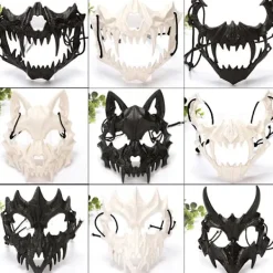 Halloween-kostym, skallemask, drake, tiger, yak, Tengu No,> Masker
