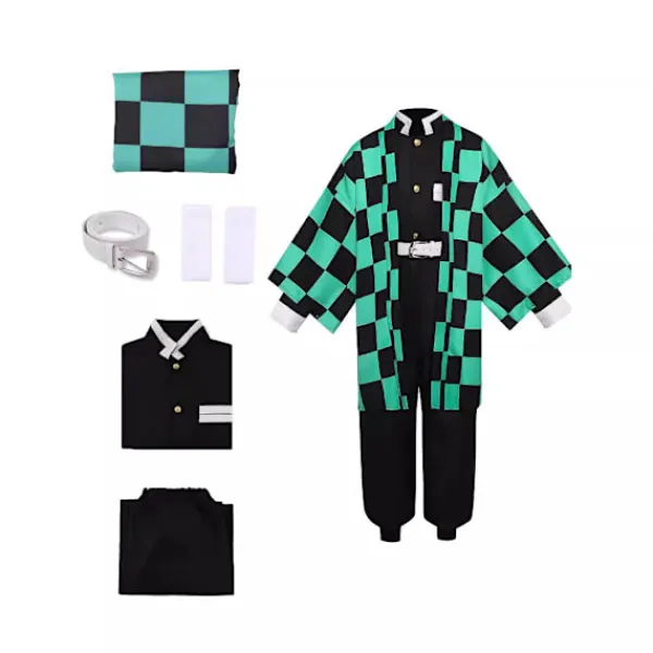 Halloweenkostymer: Demon Slayer: Kimetsu no Yaiba, Tanjiro Kamado, Nezuko, Agatsuma, Zenitsu och Tomioka Giyuu> Peruker