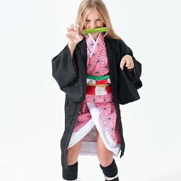 Halloweenkostymer: Demon Slayer: Kimetsu no Yaiba, Tanjiro Kamado, Nezuko, Agatsuma, Zenitsu och Tomioka Giyuu> Peruker