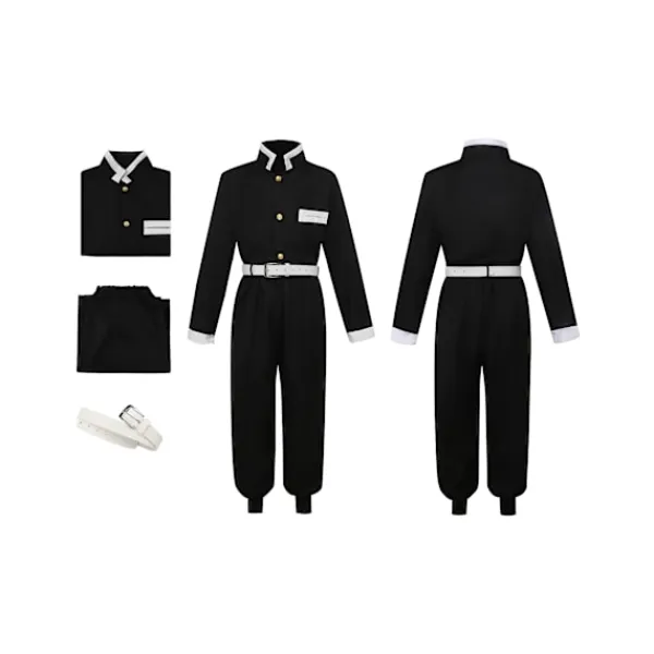 Halloweenkostymer: Demon Slayer: Kimetsu no Yaiba, Tanjiro Kamado, Nezuko, Agatsuma, Zenitsu och Tomioka Giyuu> Peruker