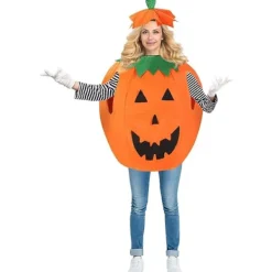Halloween-kostymer för föräldrar och barn med pumpaansiktsmålning [JSR]> Dräkter
