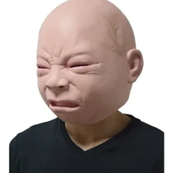 Halloween-kostymfest Baby Mask Full Head för vuxna Latex Cry Baby Mask><noscript><img width=