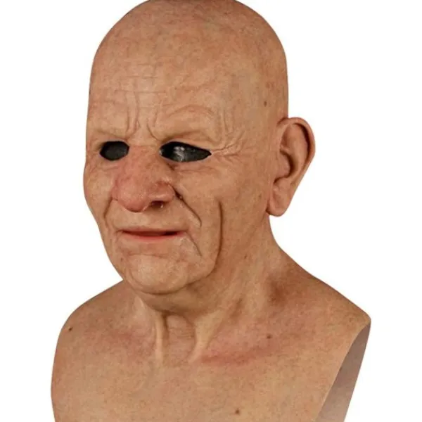Halloween-latexmask - Gammal man Dekor Realistisk Ansiktsmask för Mänsklig Rynka E> Masker