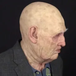 Halloween-latexmask - Gammal man Dekor Realistisk Ansiktsmask för Mänsklig Rynka A> Masker