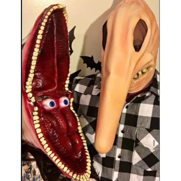 Halloweenmask, Beetlejuice Man kostym Barbara Vuxenmask, Halloween Djävulsmask Halloweenmask Spoo> Masker