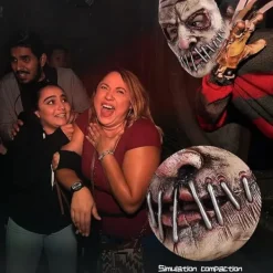 Halloweenmask för vuxna - Skräckmask - Läskig ansiktsmask - 24x20 cm - Karnevalskostym rollspel><noscript><img width=