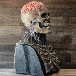 Halloween-mask Full Head Skull Mask, Realistisk Läskig Mask med Mo><noscript><img width=