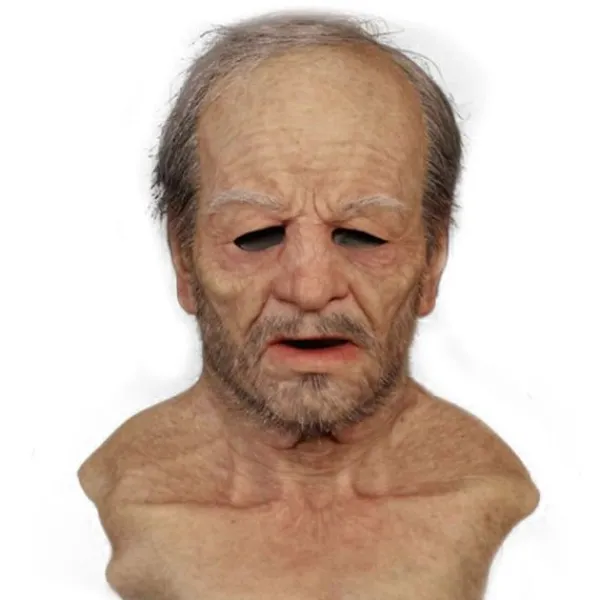 Halloweenmask realistisk gammal man latex fest cosplay mask rekvisita 1 SQBB_max> Masker