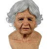Halloweenmask Realistisk Gammal Mansmask Skrämmande Mänsklig Latexmask, Skrämmande Rynkig Mask Halloween Cosplay Kostym Mask Party Rekvisita> Masker