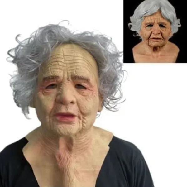 Halloweenmask Realistisk Gammal Mansmask Skrämmande Mänsklig Latexmask, Skrämmande Rynkig Mask Halloween Cosplay Kostym Mask Party Rekvisita> Masker