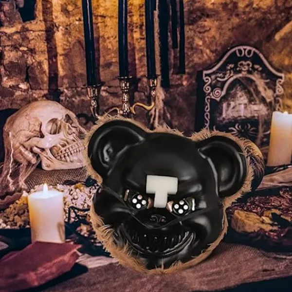 Halloweenmasker, Läskiga Björnmasker, Kostymmasker för Vuxna och Barn, Blodiga Björnmasker> Masker
