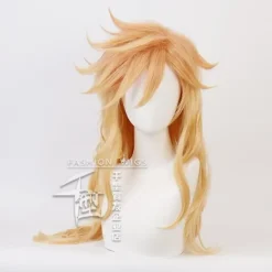 Halloween-peruk Demon Slayer-peruk Cosplay Stridande Häst Gradient Lockigt Hår Kvinnlig Syntetisk Fiber Peruk Manlig Karneval Halloween-WELLNGS> Peruker