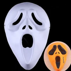 Halloween-skräckmask, skrikmask, Ghostface, läskig film för barn och vuxna, lämplig för spökhus, temafester och rollspel><noscript><img width=