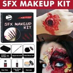 Halloween-smink inkluderar ärrvax> Smink