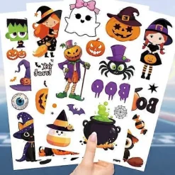 Halloween-tatueringar för barn - 10 ark med Halloween-tatueringar för pojkar och flickor, Halloween-dekorationspresenter Halloween-serie (10 stycken/förpackning) | Fyndiq><noscript><img width=