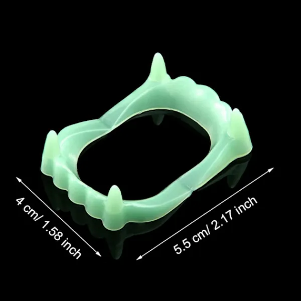 Halloween-Tänder som lyser i mörkret - Fångtänder för utklädning och låtsaslek> Tillbehör