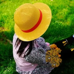 WAIDFU Halmhatt Madeline Hat Cospaly Monkey D Lufy Performance Props Gula Halmhattar Head Circumference 52 cm> Huvudbonader