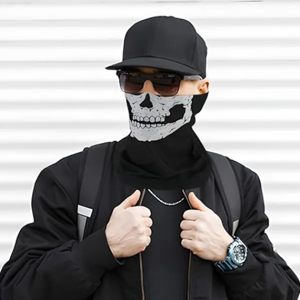 Hals Skelett Mask Ansikts Balaclava Solskydd Täcka Motorcykel Skydd Från UV Halva Masker Arbeta Huvudduk Kylning Värmare Fiske Skidåkning Arbetare Män | Fyndiq> Masker