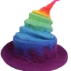 TryggHandla Handgjord Regnbåge Trollkarlshatt Rolig Infällbar Häxhatt Gradient Hatt Trollkarlshatt-lingling}> Huvudbonader