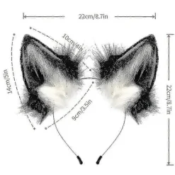 Handgjorda Faux Fur Räv- och Varghörnspannband Halloween Jul Cosplay Festdräkt Tillbehör> Huvudbonader