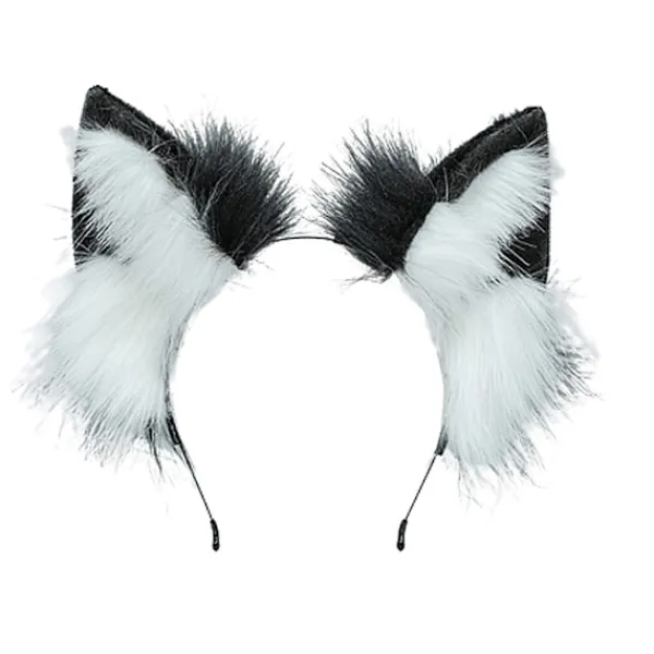 Handgjort konstpäls räv varg öron pannband Halloween> Huvudbonader