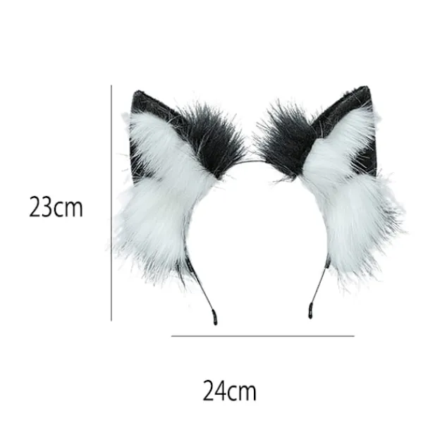 Handgjort konstpäls räv varg öron pannband Halloween> Huvudbonader
