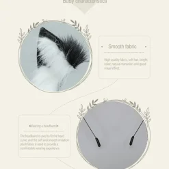 Handgjort konstpäls räv varg öron pannband Halloween><noscript><img width=