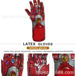 Handskar Marvel Peripheral Röda Iron Man Handskar Rekvisita Ädelstenar Inlagda Obegränsade Figurer Reunion 4 Rekvisita Barns Leksaker> Tillbehör