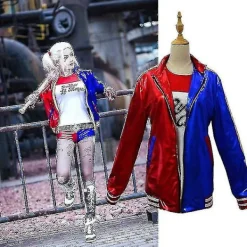 Harley Quinn Halloween kostym Vuxen S M><noscript><img width=