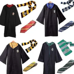 Harry Potter Gryffindor Slytherin Robe Cloak Tie Costume Scarf Aldult M> Dräkter