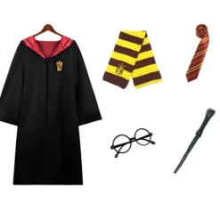 KOOLYOU Harry Potter magiska dräkt Gryffindor femdelad set Vuxen XL> Dräkter