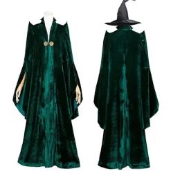 Harry Potter Minerva McGonagall Hogwarts Rektor Klädnad Vuxen Halloween Cosplay Kostym-FA- xl> Dräkter