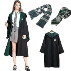 Harry Potter Vuxen Herr Dam Wizard Fancy Dress Kappa Kostym Cosplay 3st green M> Dräkter