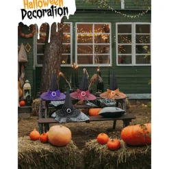 Hatt för häxa, dam, Halloween, med slöja, accessoarer till häxdräkt för vuxna, fest><noscript><img width=