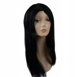 /Hc/Wednesday Peruk med Flätor - Addams Svart> Peruker