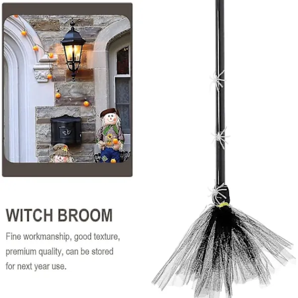 Helig häxbroom Cosplay rekvisita trollkarl flygande kvast tillbehör för barn svart> Tillbehör