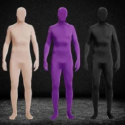 Helkroppsdräkt Helkroppsfotografering Chroma Key Bodysuit Stretch Kostym För Foto Video Specialeffekt Festival Cosplay (150CM svart)><noscript><img width=