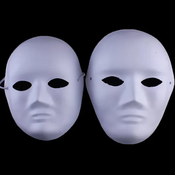 Jettbuying Helmasker Papper Blank Vit Halloween Cosplay Cat Paintab ONESIZE> Masker