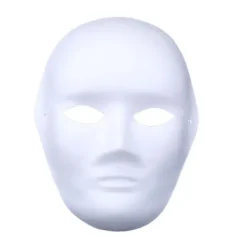 Jettbuying Helmasker Papper Blank Vit Halloween Cosplay Cat Paintab ONESIZE><noscript><img width=