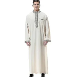 Herr Islamisk S Robe Dubai Arab Thobe Kaftan Kläder..> Dräkter