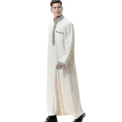 Herr Islamisk S Robe Dubai Arab Thobe Kaftan Kläder..> Dräkter