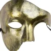 Herr Mask Phantom of the Opera Maskerad Mask Halvmask (Guld)> Masker