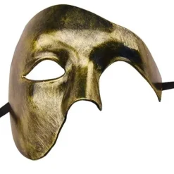 Herr Mask Phantom of the Opera Maskerad Mask Halvmask (Guld)><noscript><img width=
