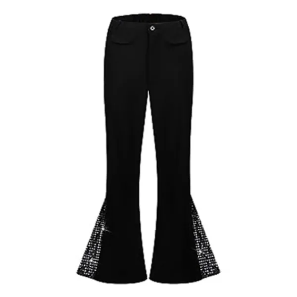 Herr Vintage Byxor 60-tal 70-tal Glittrande Sekvens Flared Hem Hippie Kostym Karneval Party Vuxna Par Cosplay Musikfestival Retro Disco Fina Byxor L | Fyndiq> Dräkter
